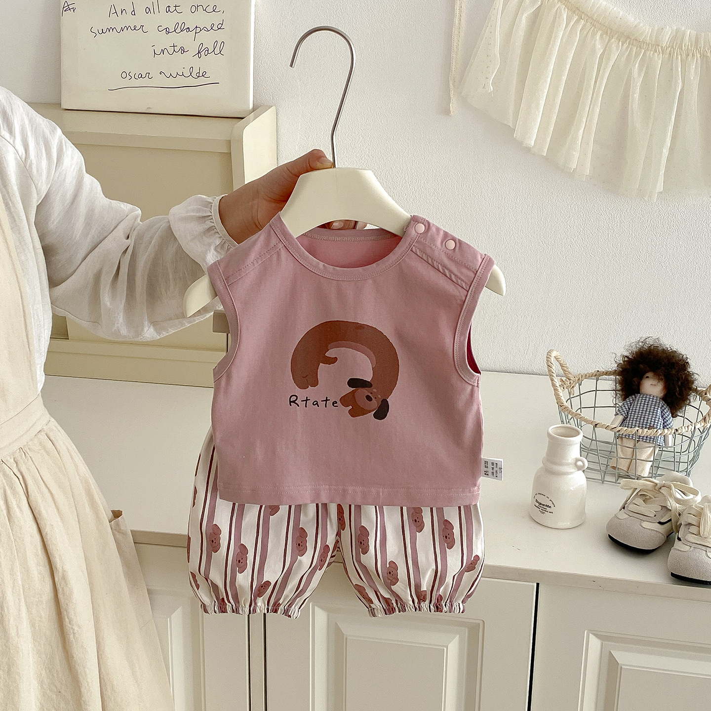 Children's Dog Vest Two-Piece Set Birthday Boy Baby Outdoor Romper — image 3