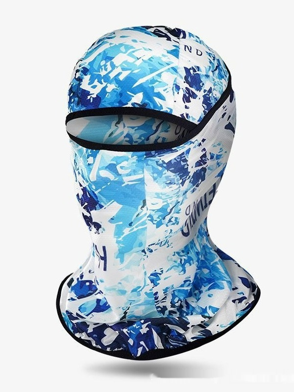 Summer Ice Silk Sun Protection Mask Men's Head Cover Full Face Fishing Sun Protection Scarf — image 3