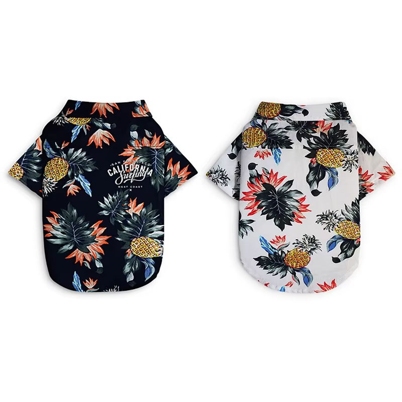 Ropa de Verano para Mascotas - Trajes y Chaquetas para Perros y Gatos con Estampados de Piña — imagen 1