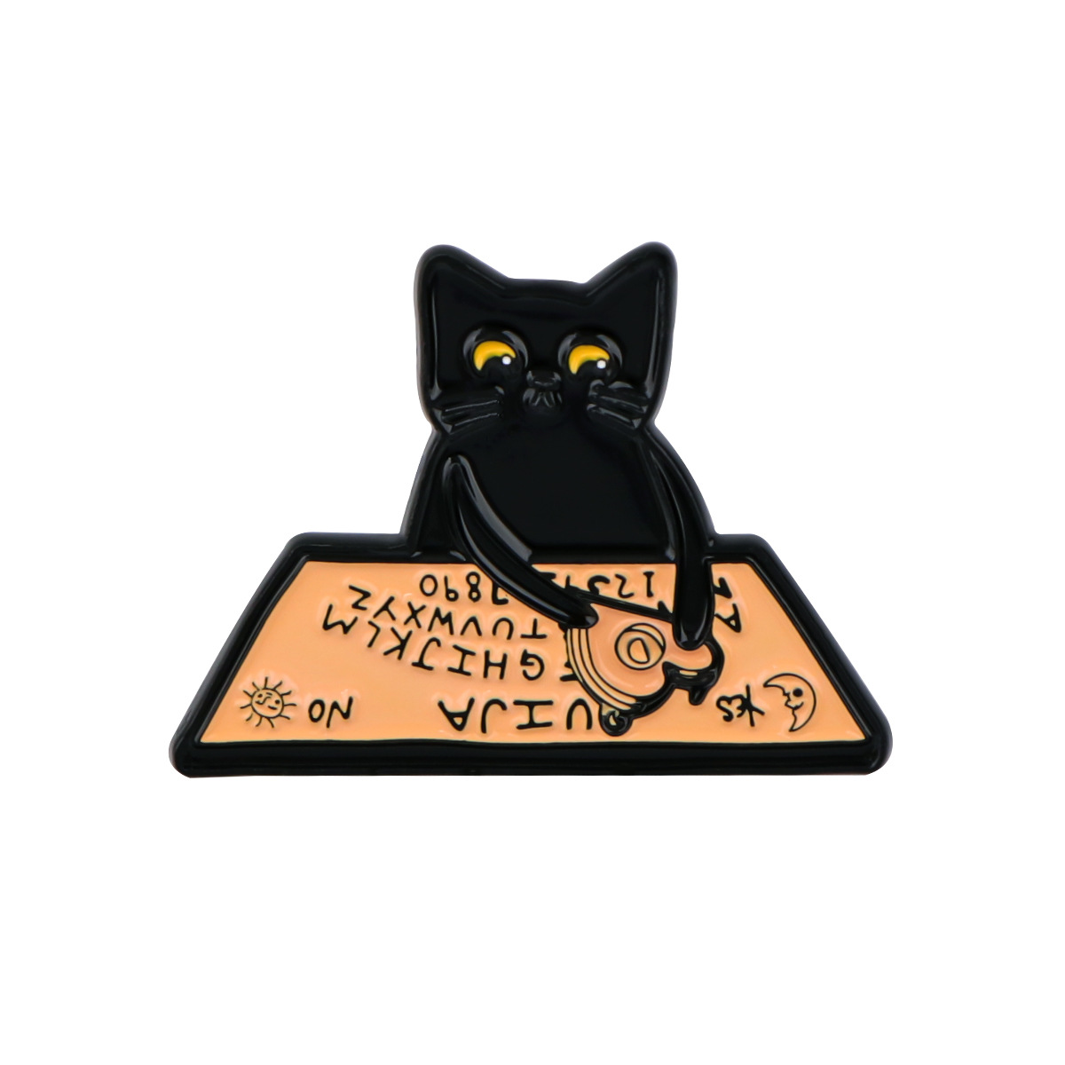Broche de Gato Negro Adorable de Caricatura para Dama, Pin Insignia de Aleación Metálica, Accesorio para Mochila, Insignia — imagen 9