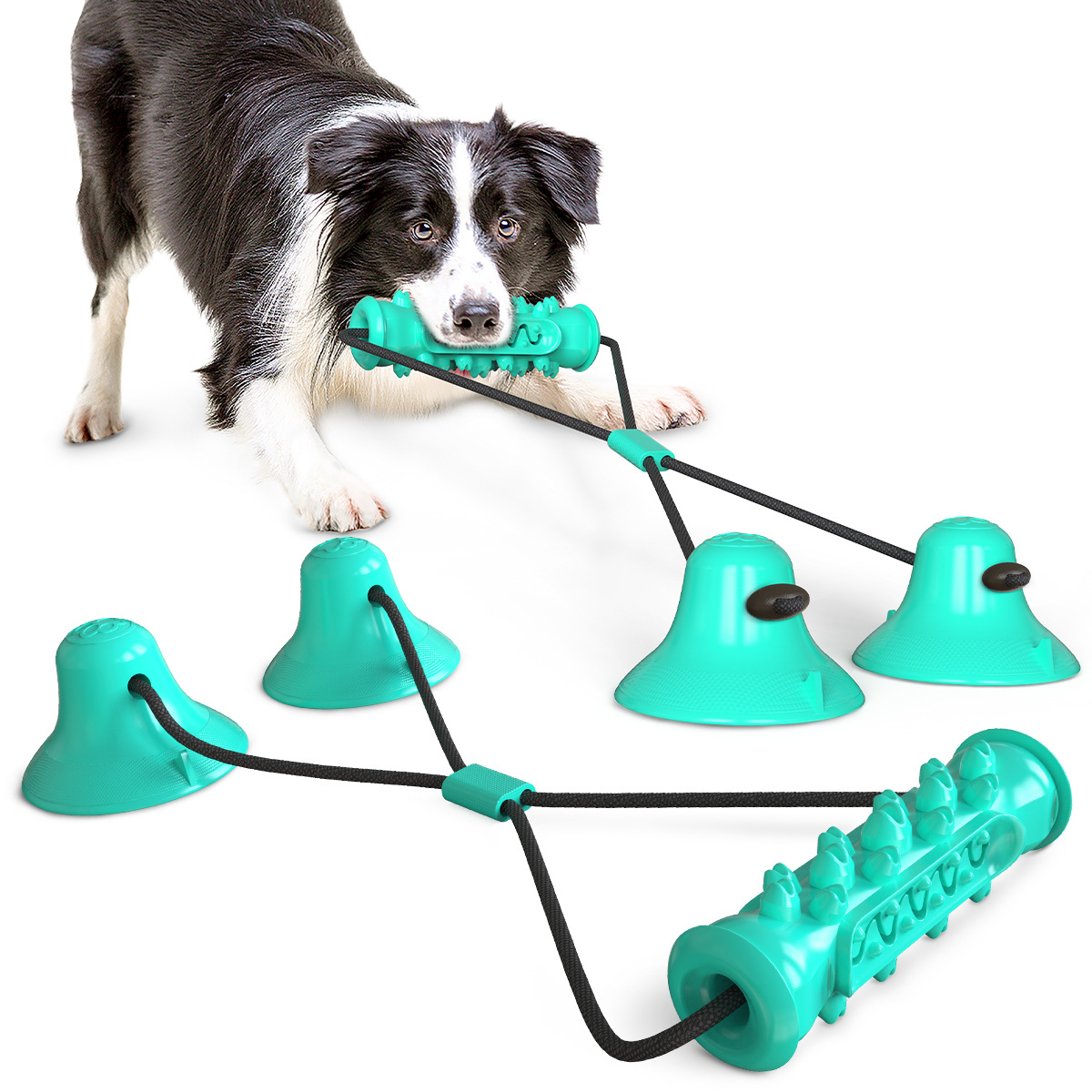 Dog Toy Double Suction Cup Pull Rope Molar Bite Resistant Tooth Cleaning Stick Pet Products — image 1