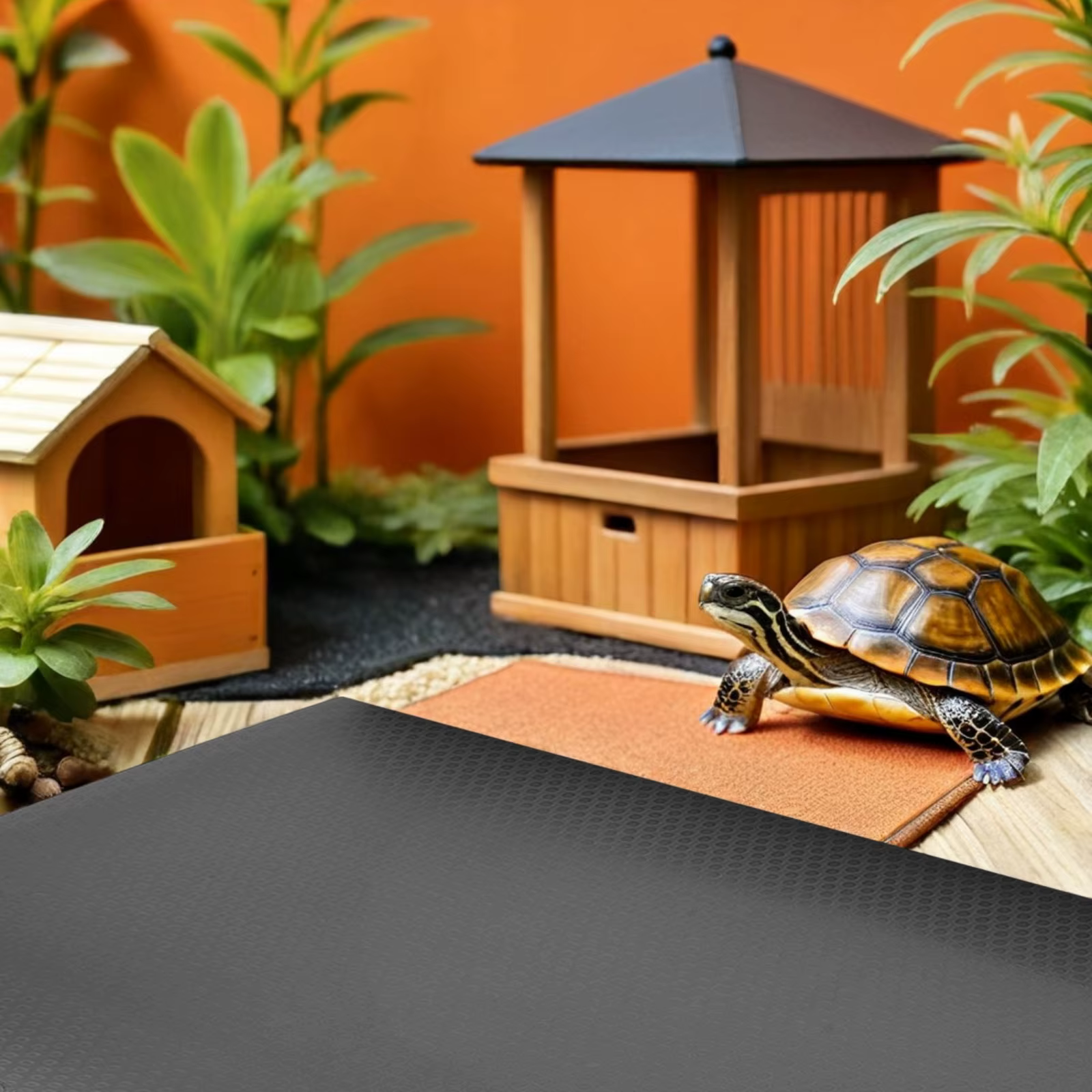 3Pcs Reptile Tank Carpet Substrate Mat 40x100cm Washable Liner Soft Anti-Slip Flooring for Bearded Dragons Reptile Bedding Mat — image 1