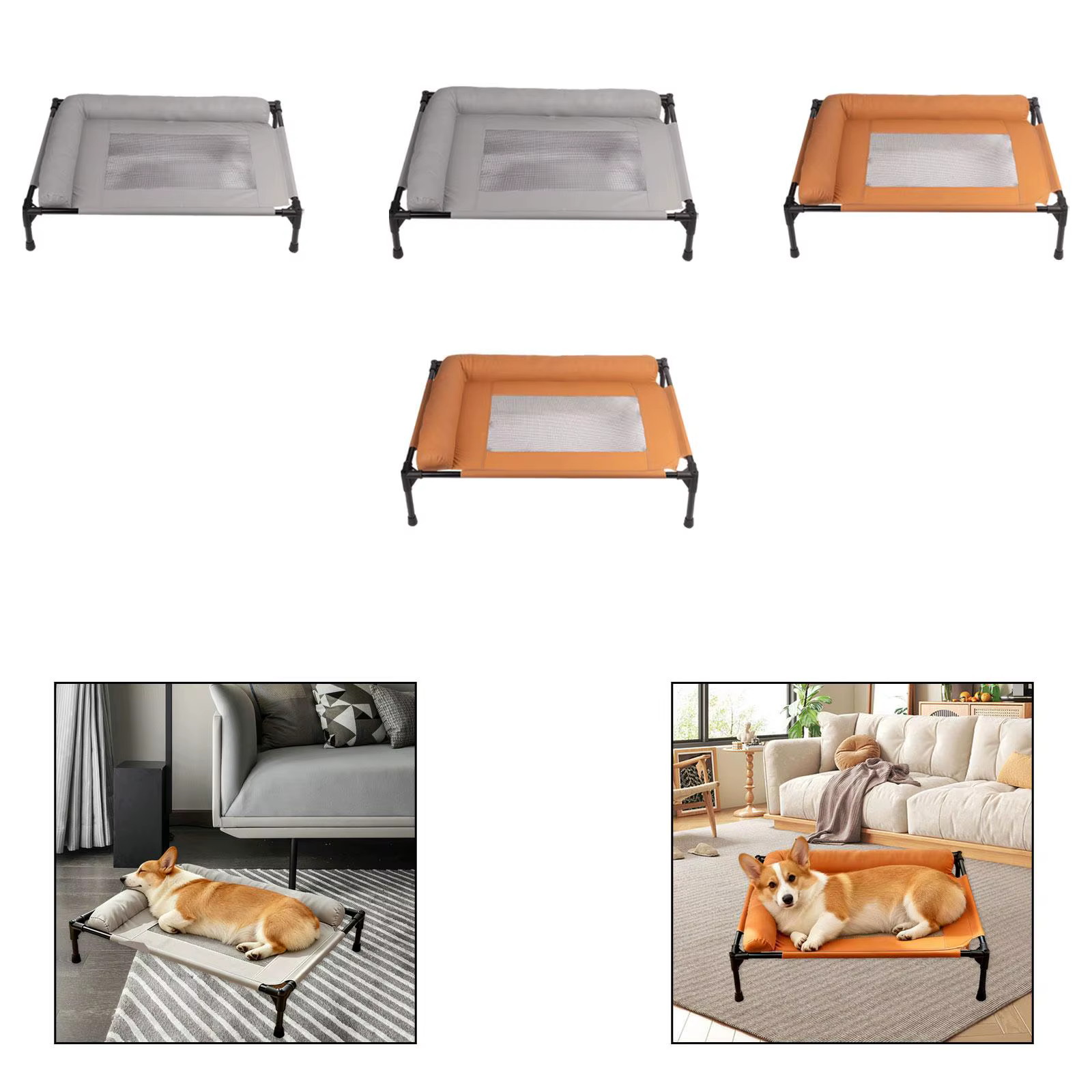 Elevated Pet Bed Multifunctional Outdoor Spacious Heavy Duty Easy Clean Comfortable Indoor Pet Supplies Accessory Metal Frame — image 5