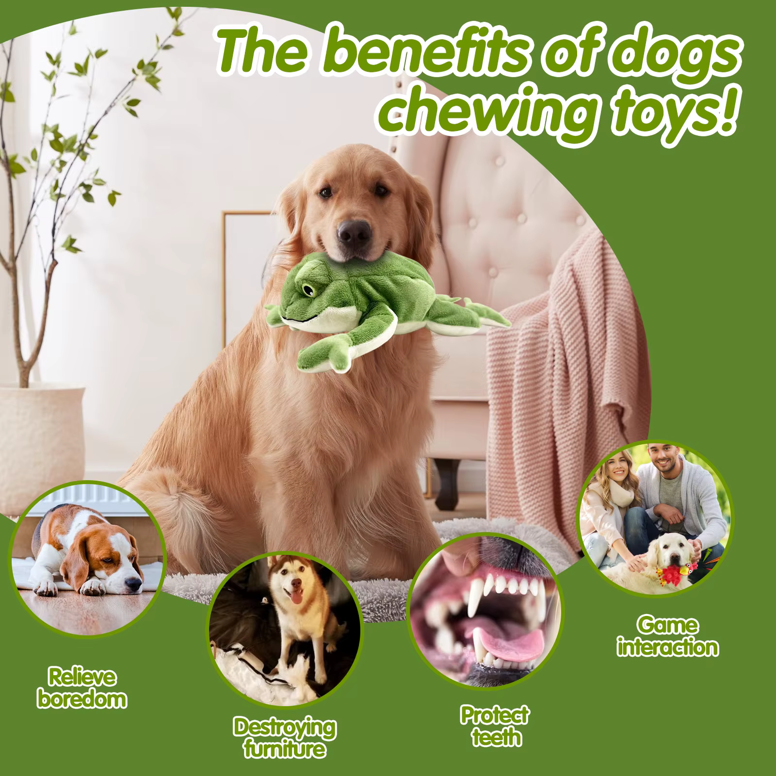 Pet Dog Plush Toy, Squeak, Game Interaction, Peace of Mind to Accompany, Release Energy, Vandal-Proof, Soft Skin Does Not Hurt T — image 5