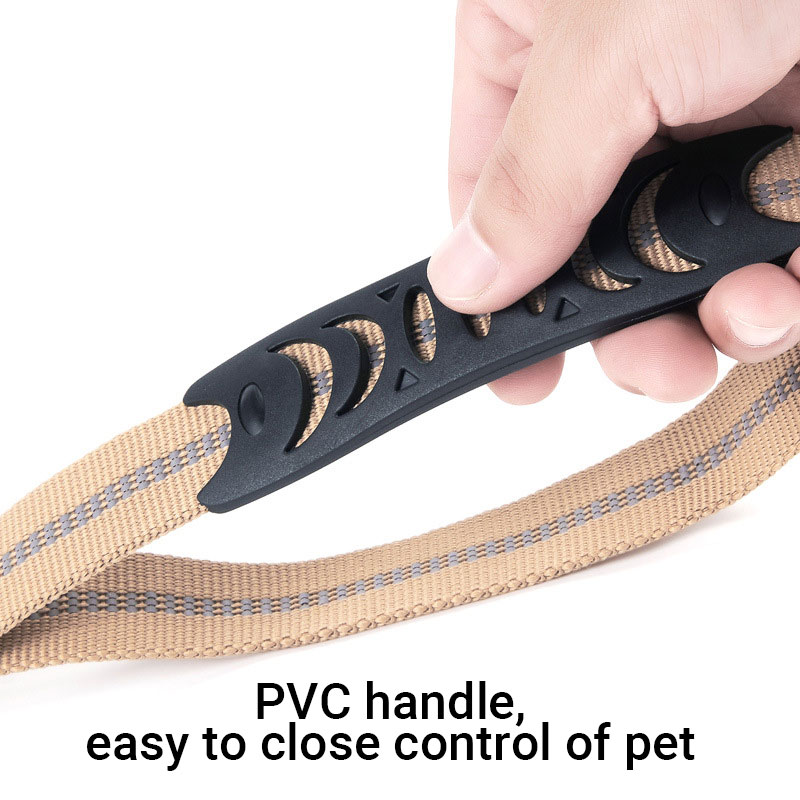 Cinturón de Trazo Reflejos y Resistente a Explosiones para Perros Grandes y Medianos, Color Khaki — imagen 4