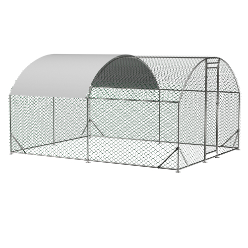 Large Chicken Coop Metal Chicken Run With Waterproof And Anti-UV Cover, Dome Shaped Walk-in Fence Cage Hen House For Outdoor And Yard Farm Use, 1 Tube Diameter, 9.84 X 13.12 X 6.56 — imagen 11
