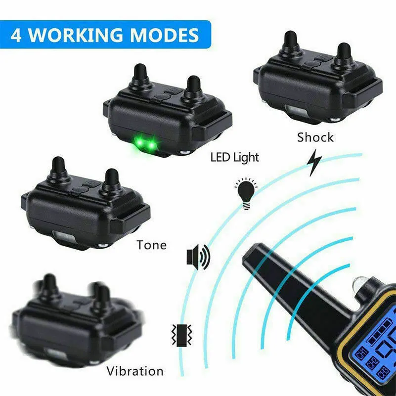 Cinturón de Adiestramiento para Perros con Control Remoto a Batería Recargable - Entrenador de Choque Hidrófugo para Mascotas — imagen 15