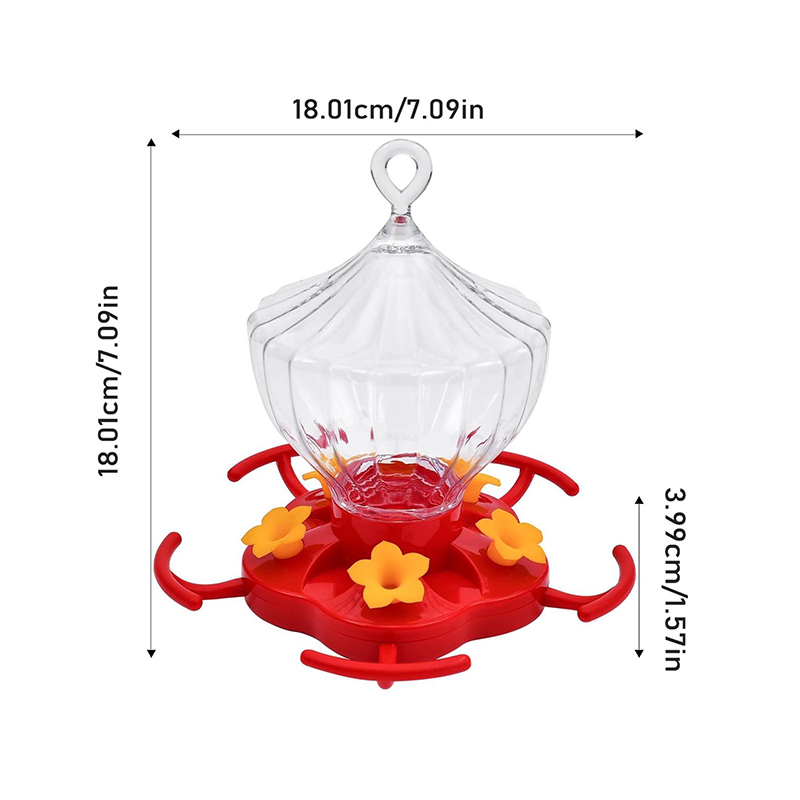 Hanging Hummingbird Feeder – 5 Flower Ports with Perches, Outdoor Garden Bird Water Dispenser — image 9