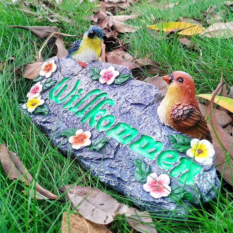 Decoraciones de resina para jardín con colores vibrantes de pájaros — imagen 4