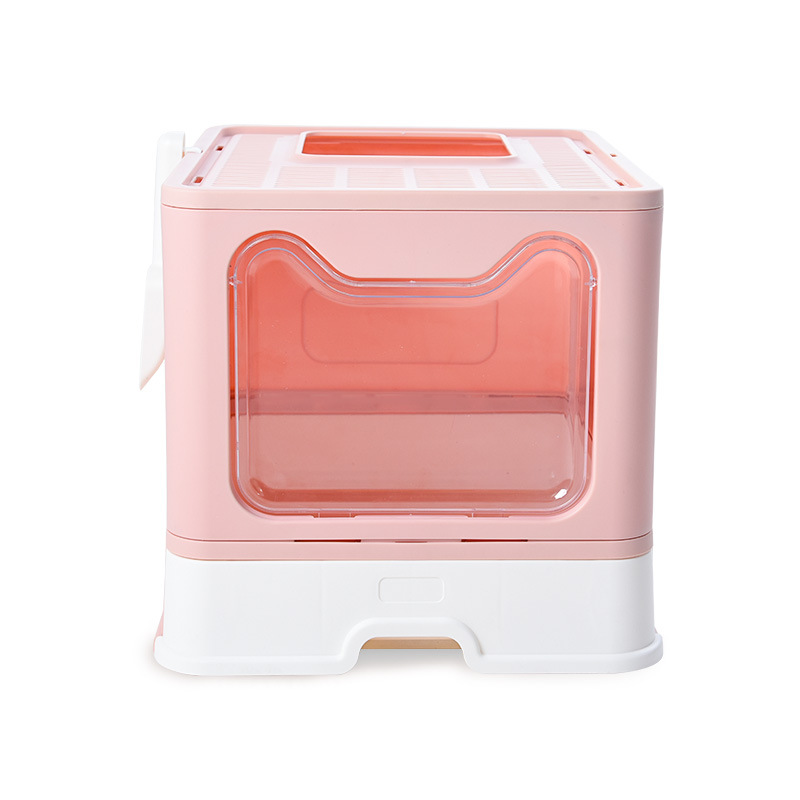 Top-Entry Cat Litter Box Folding Cat Litter Box Independent Packaging Small Volume Fully Enclosed Forward Top-Out Drawer Cat Toilet — image 5