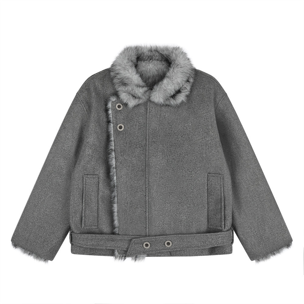 Imitation rabbit fur lapel fur jacket — image 7