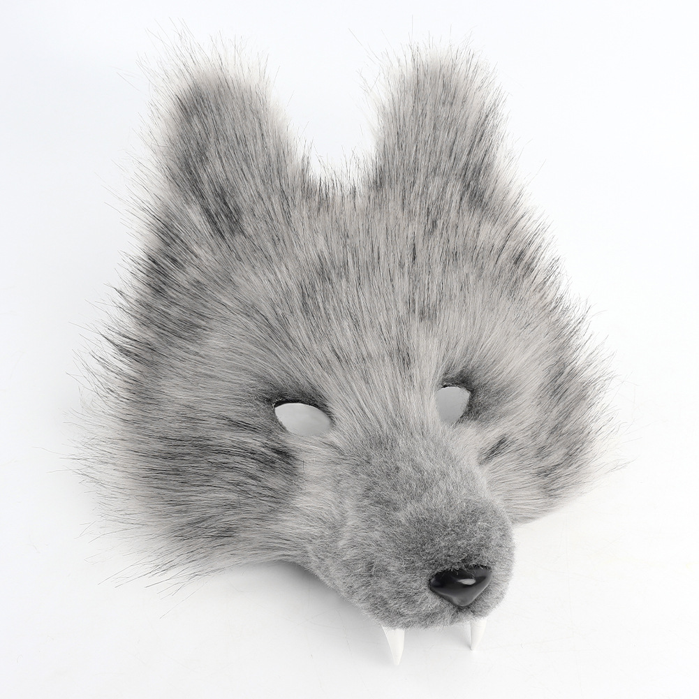 Halloween Realistic Wolf Tooth Mask 3D Set Cosplay Lone Wolf Plush Animal Tail Party Costume Accessory — image 10