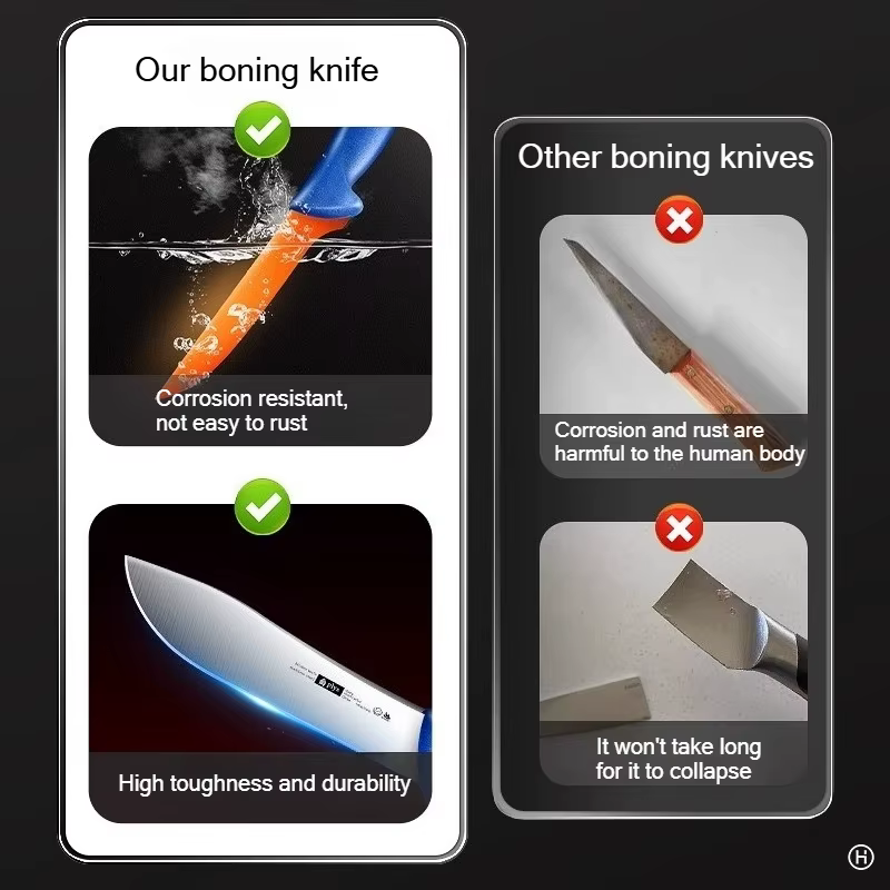 Boning Knife Steak Knife Slaughtering Knife Ultra-Sharp Stainless Steel Small Curved Knife Butcher's Skinning Knife — image 4