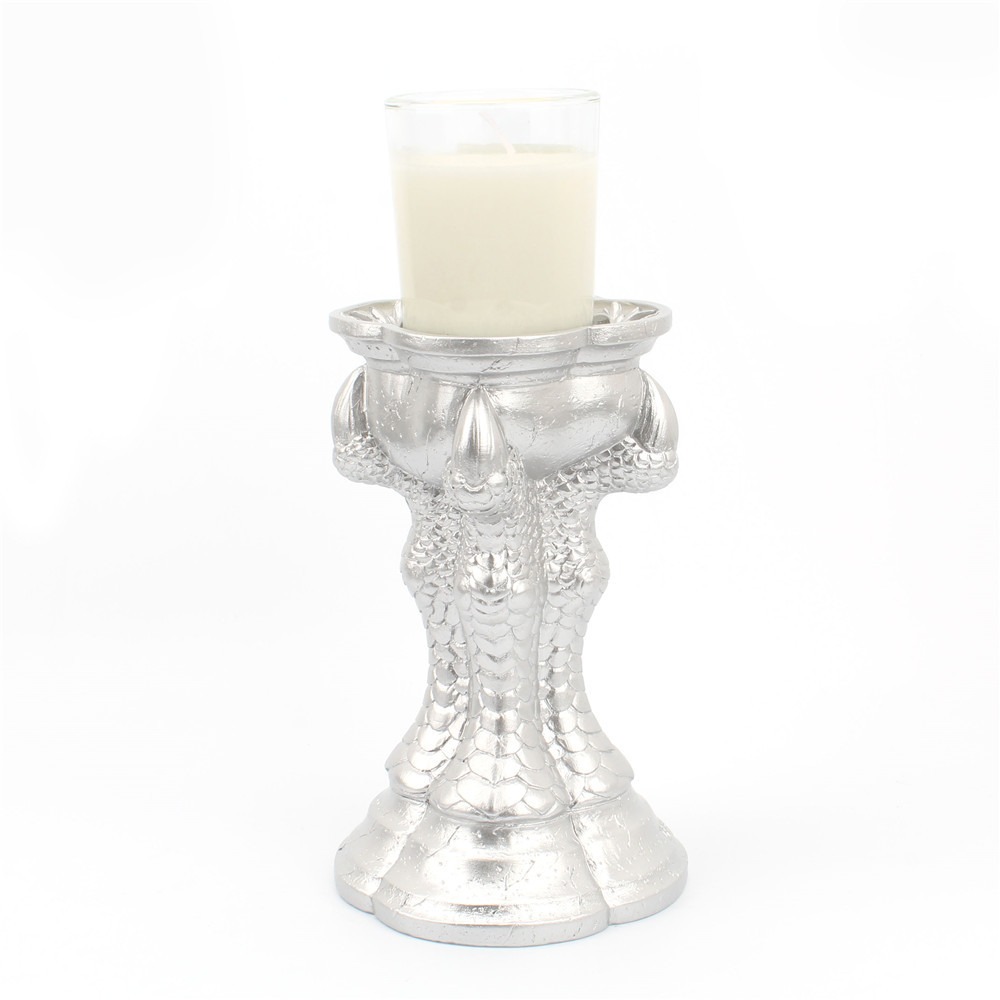 Candilera de Dragón Blanco en Resina para Decoración Hogar — imagen 1