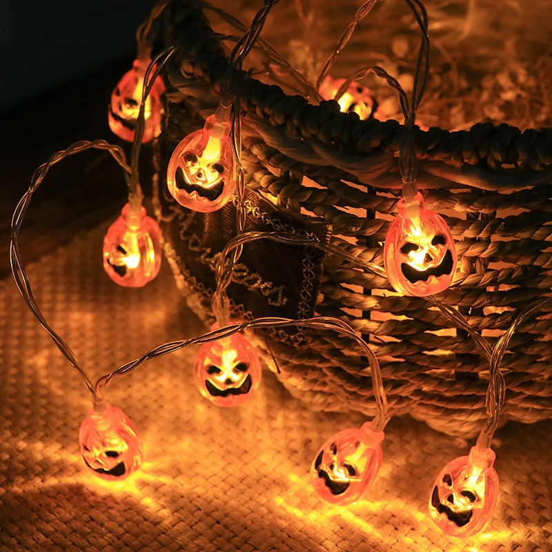 1.5m 10Led Halloween Pumpkin Ghost Skeletons Bat Spider Led Light String Festival Home Bar Party Decor Halloween Ornament — image 6