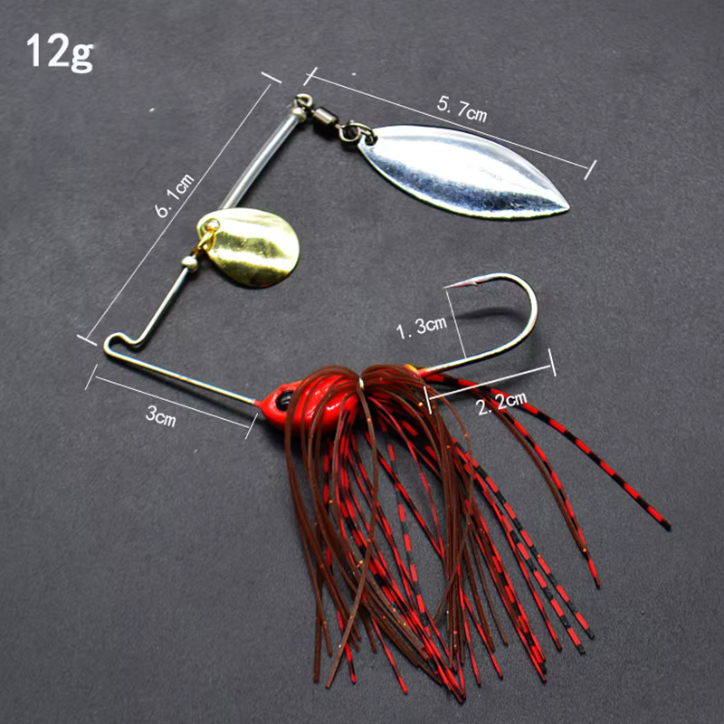 Fishing Lure 12/17g Wobblers Lures Spinners Spoon Bait For Pike Peche Tackle All Artificial Baits Metal Sequins Spinnerbait — image 4