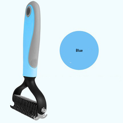 Pet Comb Cat And Dog Hair Removal Comb Brush Stainless Steel Double-Sided Knot Knife Hair Cleaning Comb Pet Grooming Supplies — image 5