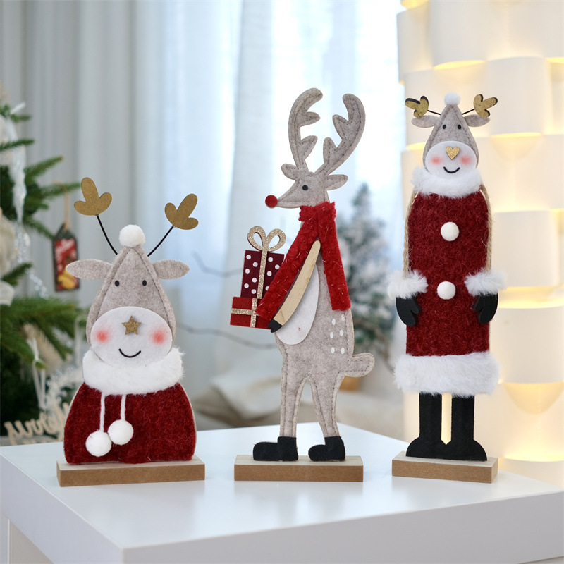 Decoración de Ciervo Rojo de Madera para Ventanas de Hoteles y Propósitos Atmosféricos Navideños — imagen 3