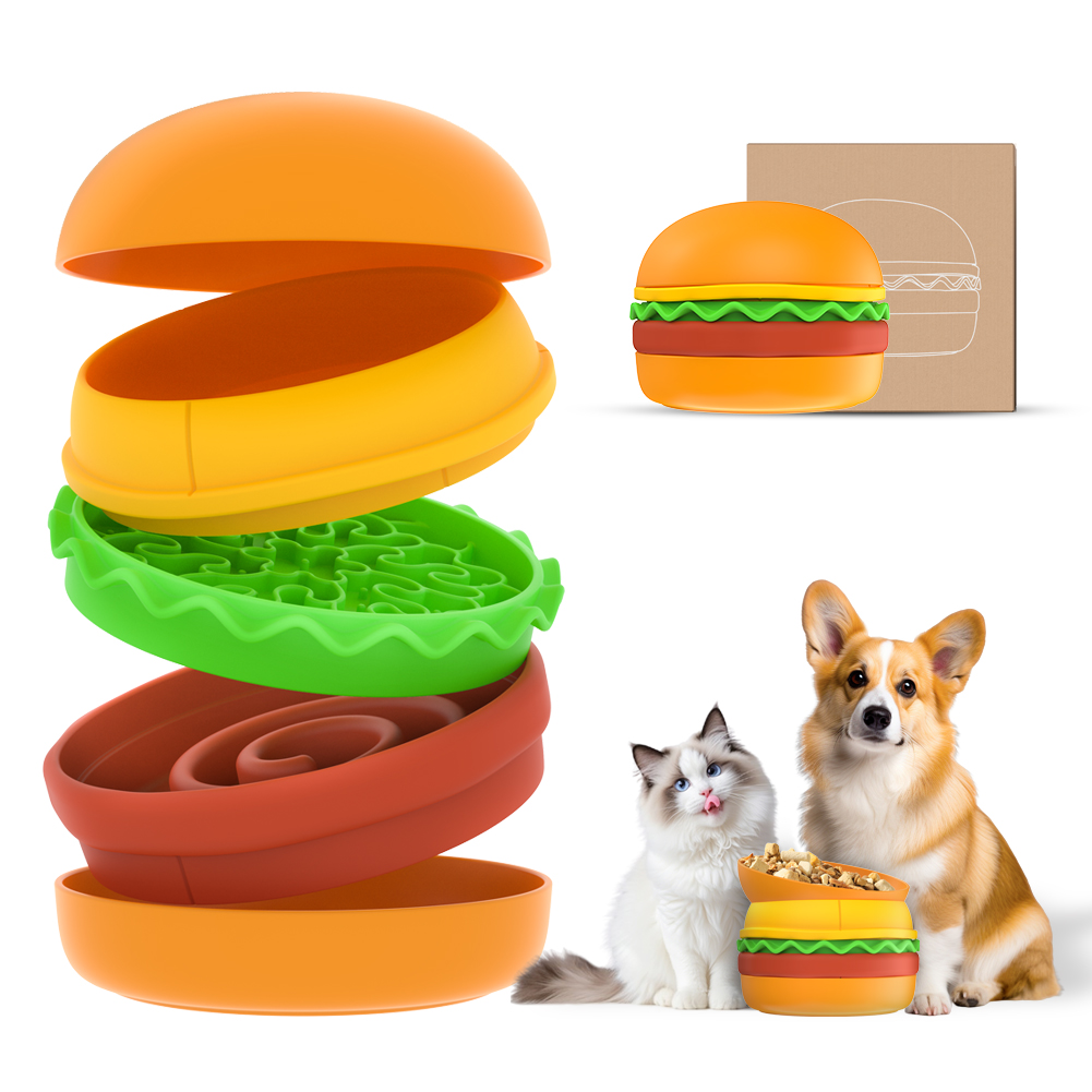 Combinación de Tazones para Perros y Gatos con Apariencia de Hamburguesa - 5 en 1 — imagen 6