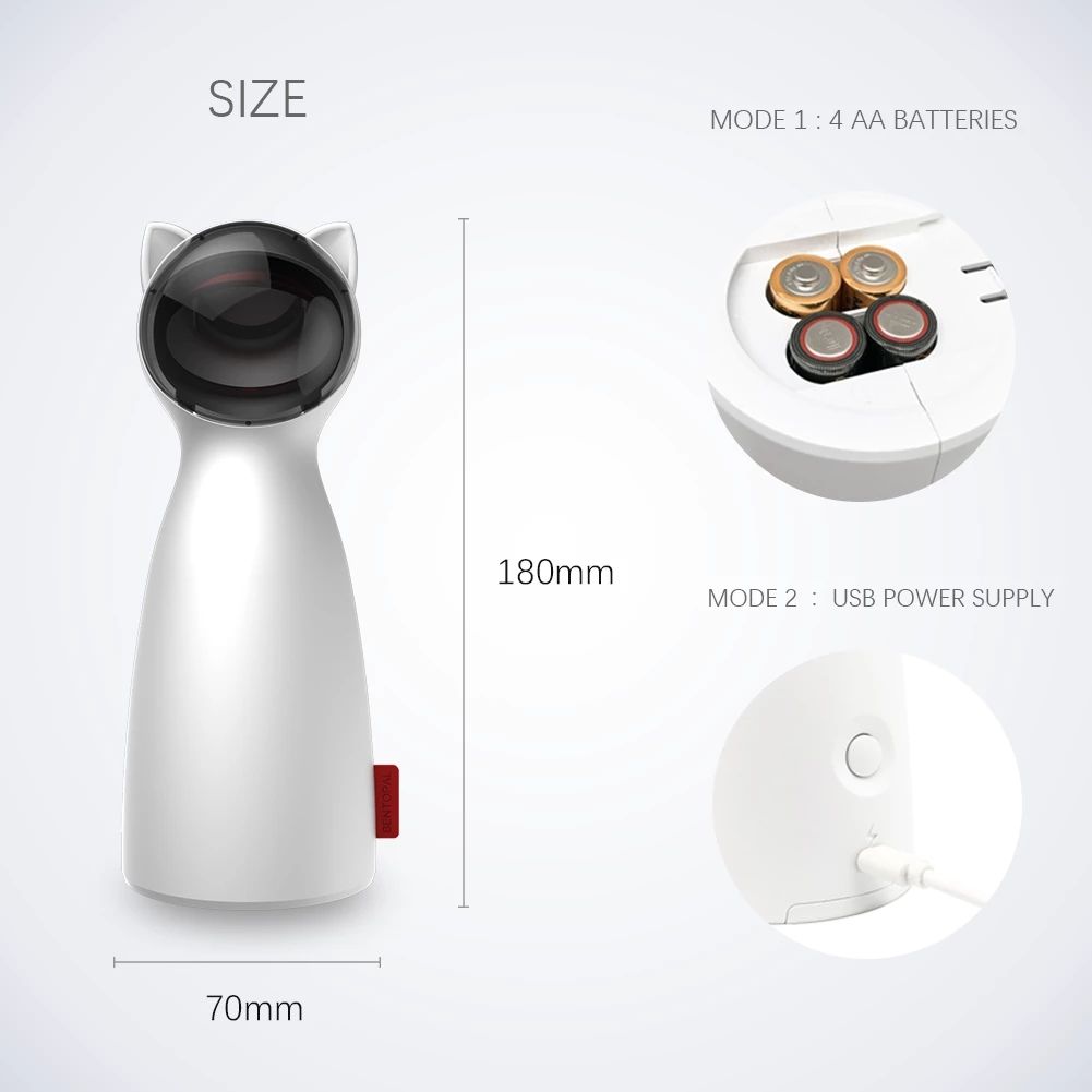 Teaser de Láser Automático para Gatos con LED Rojo Bear Laser Cat — imagen 6