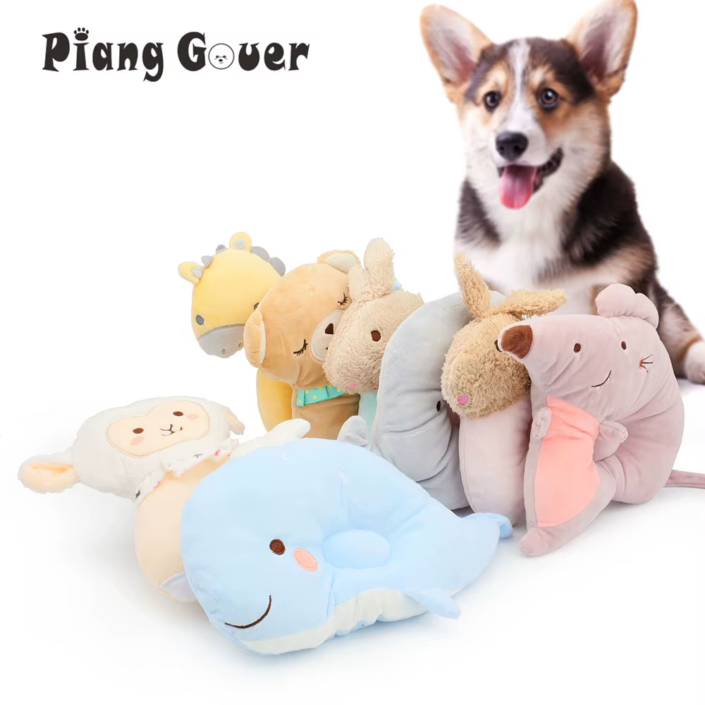 Cojín de Oso para Perros Pequeños con Animales de Peluche - Conejo, Jirafa, Elefante — imagen 1