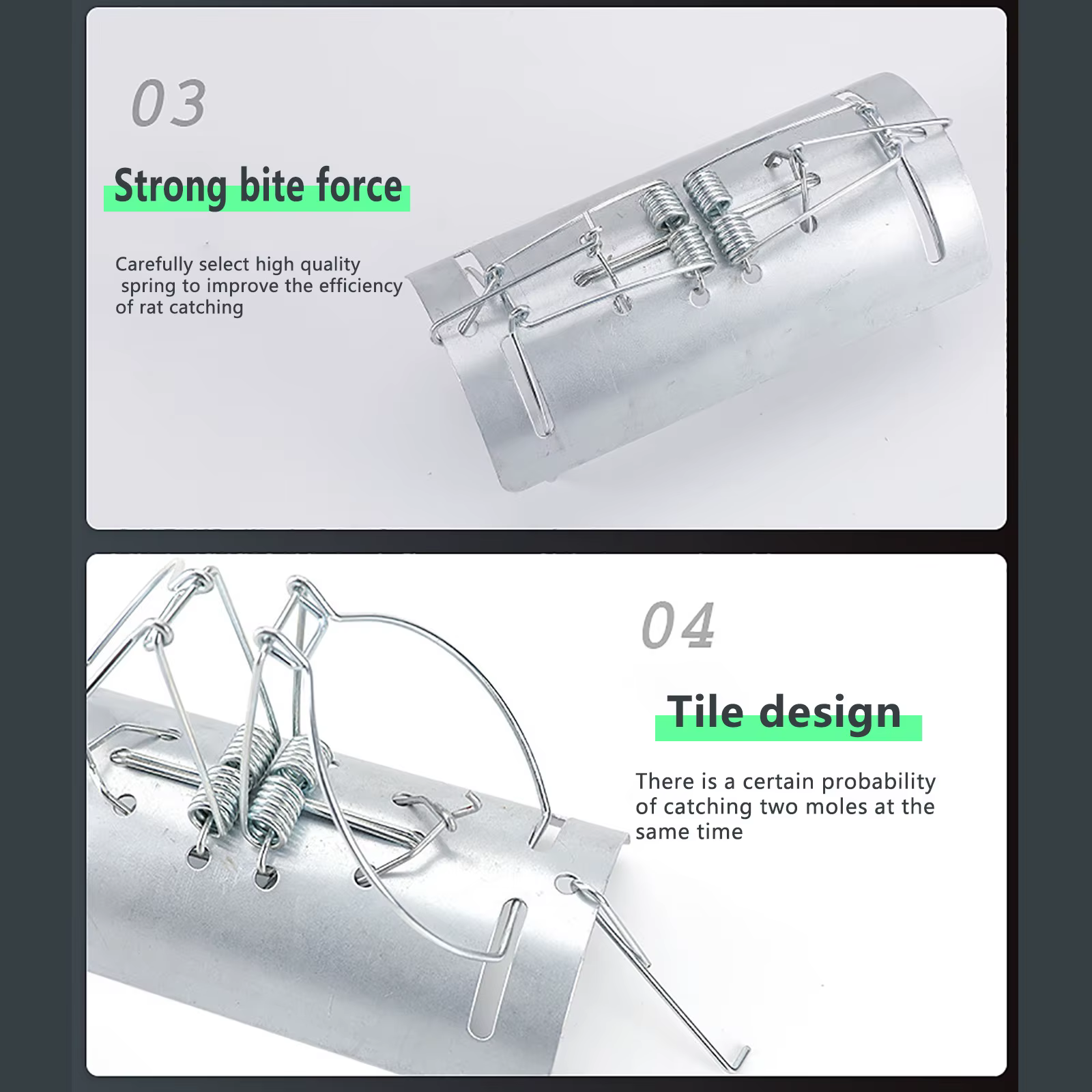 Trampa de Topo con Túnel y Clip Metálico Galvanizado para Exterior — imagen 5