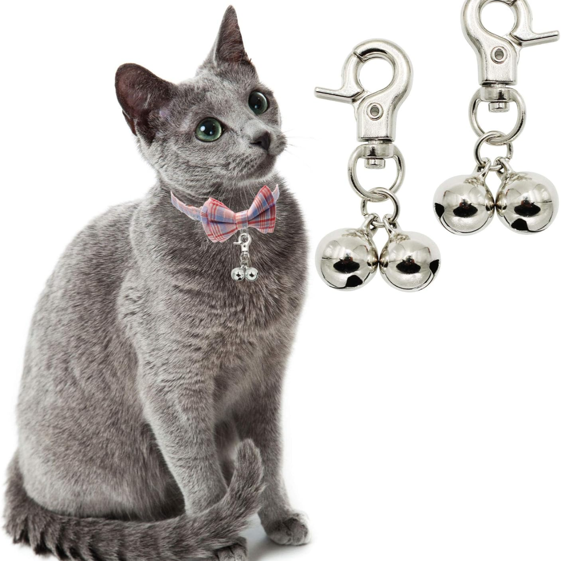 Bells For Dog Collars 2 Pack Stainless Steel Bell Necklace For Dogs Cat — image 5