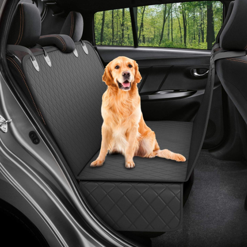 Dog Car Seat Cover View Mesh Pet Carrier Hammock Safety Protector Car Rear Back Seat Mat With Zipper And Pocket For Travel — image 11