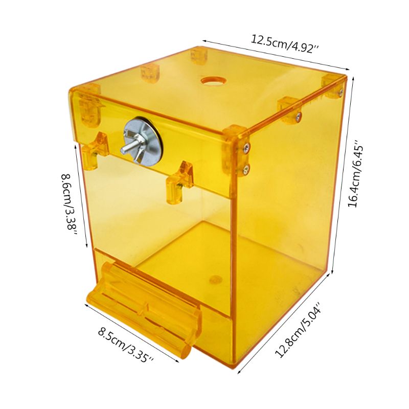 Baño Externo para Pájaros Transparente, Tazón Cuadrado de Acetato Seguro — imagen 7