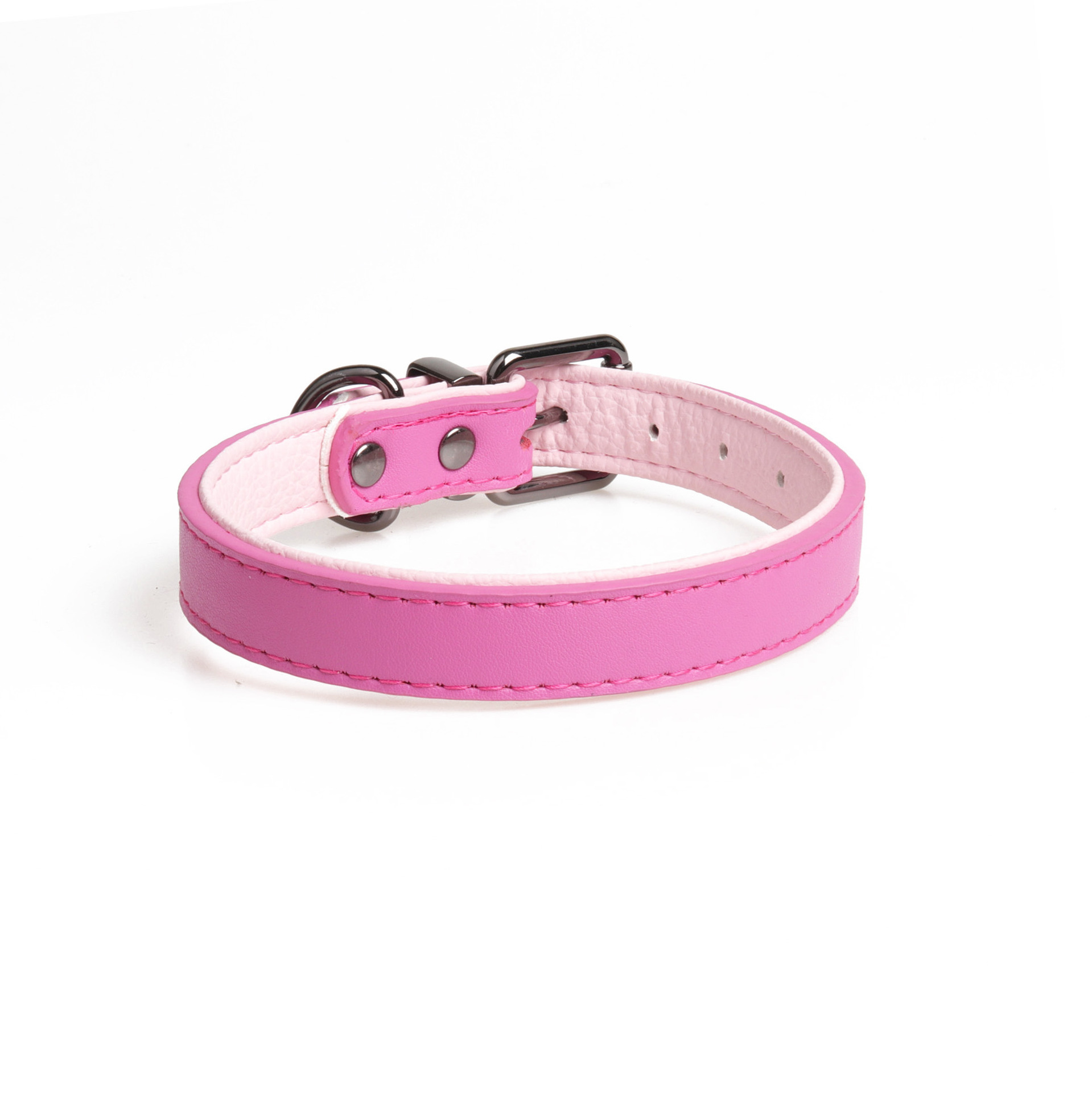 New High-Quality Leather Pet Collar Soft Double Leather Collar — image 9