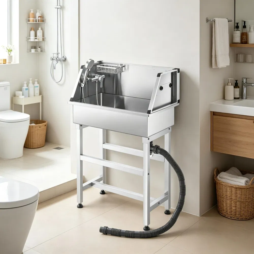 Stainless Steel Dog Washing Station — image 1