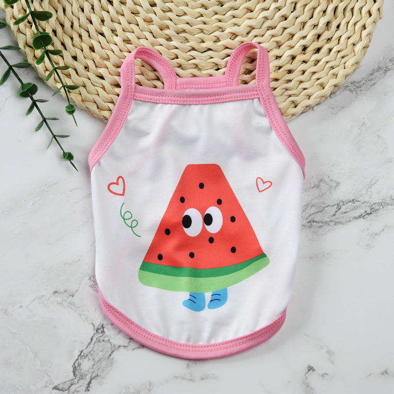 Ropa de mascotas - Camisetas de frutas divertidas con solapas y detalles coloridos para perros — imagen 7