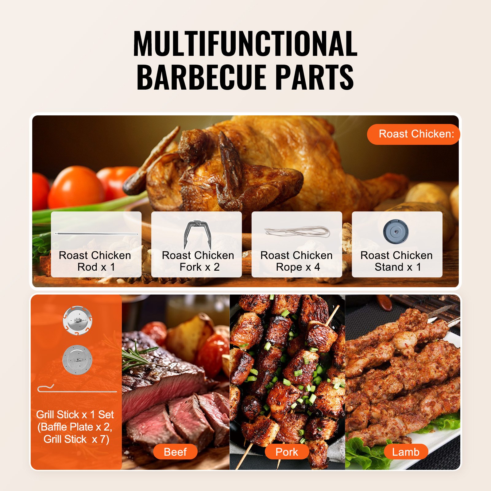 Shawarma Grill Machine, Chicken Shawarma Cooker Machine Countertop, Electric Stainless Steel Broiler Gyro Rotisserie Oven Doner Kebab Machine, For Home Restaurant Kitchen Parties — image 5