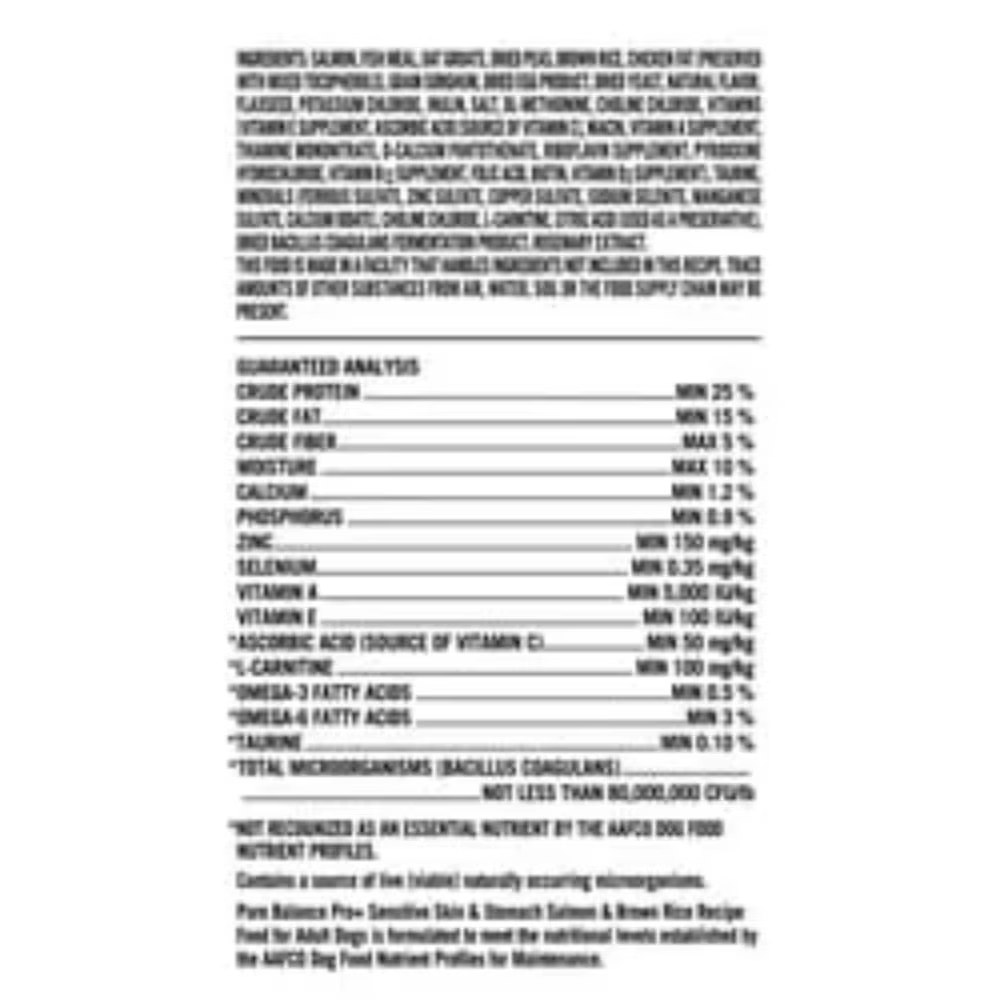 Comida para Perros con Sensibilidad Estomacal - Receta de Salmon y Arroz Integral Sin Granos Seca para Adultos Todas Las Razas Hiposensibles Digestión Fácil Cuidado de la Piel 8lb (3.63kg) Bolsa — imagen 2