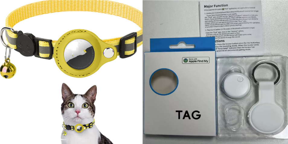 Reflective Collar Waterproof Holder Case For Airtag Air Tag Airtags Protective Cover Cat Dog Kitten Puppy Nylon Collar — image 5
