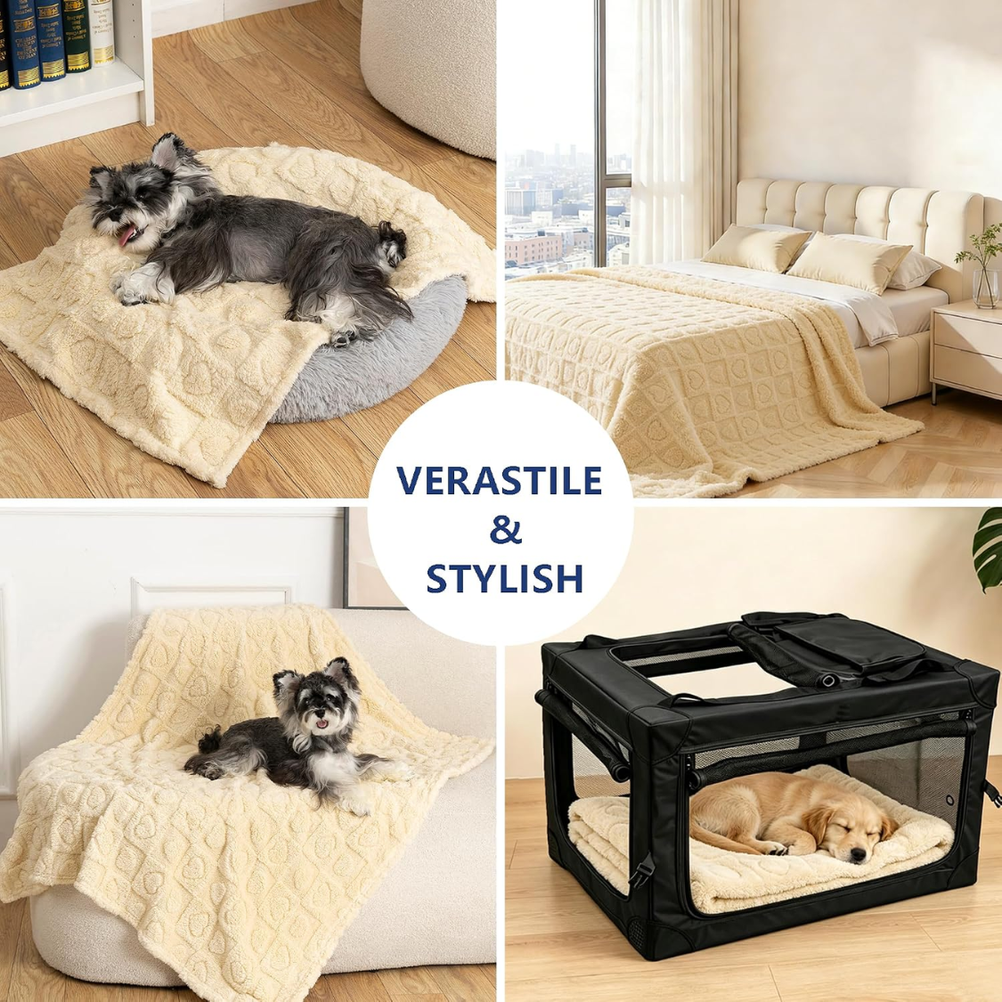 Manta de Felpa Coral Ultra Suave para Perros y Gatos, 300GSM, Lavable, Ideal para Pequeños Animales Domesticos — imagen 4