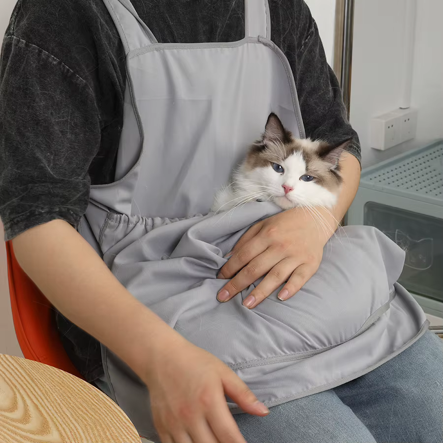 New Thin Pet Hugging Cat Clothing, Grooming Special Clothing, Non-Hair Hugging Pet Apron — image 4