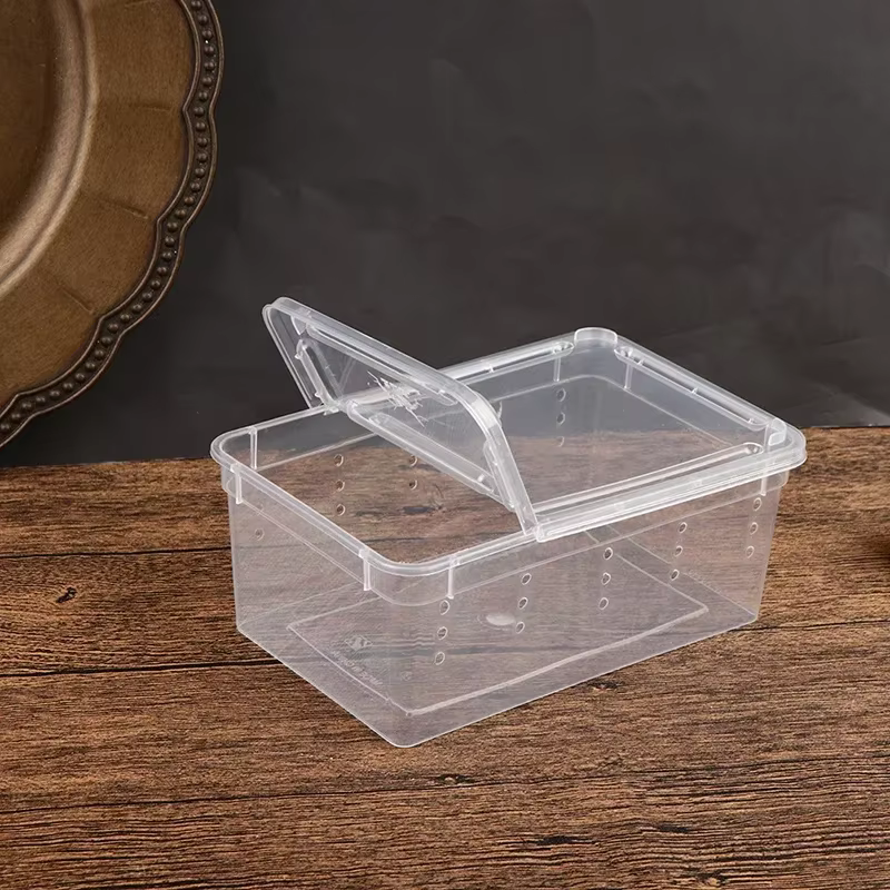 Transparent Portable Reptile Insect Breeding Box Small Pet Observation Container Spider Lizard Keeping Container — image 6