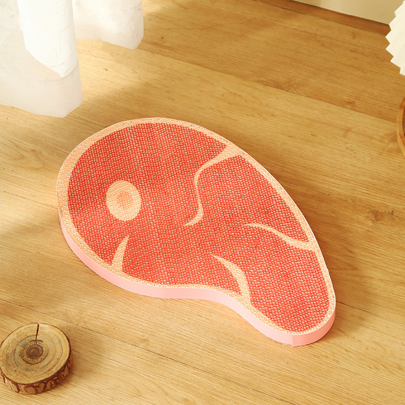 Creative New Design Steak Corrugated Cat Scratcher, Cat Claw Sharpening Rest Toy, Anti-Scratch Wall-Mounted Standing Cat Toy — image 1