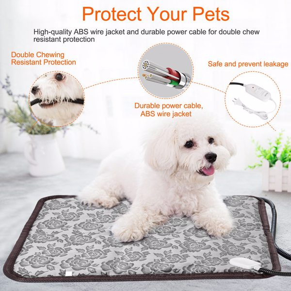 Almohadilla de Calentamiento para Mascotas, Impermeable y Ajustable, Bolsa con Cuerda de Acero Antidiente — imagen 2