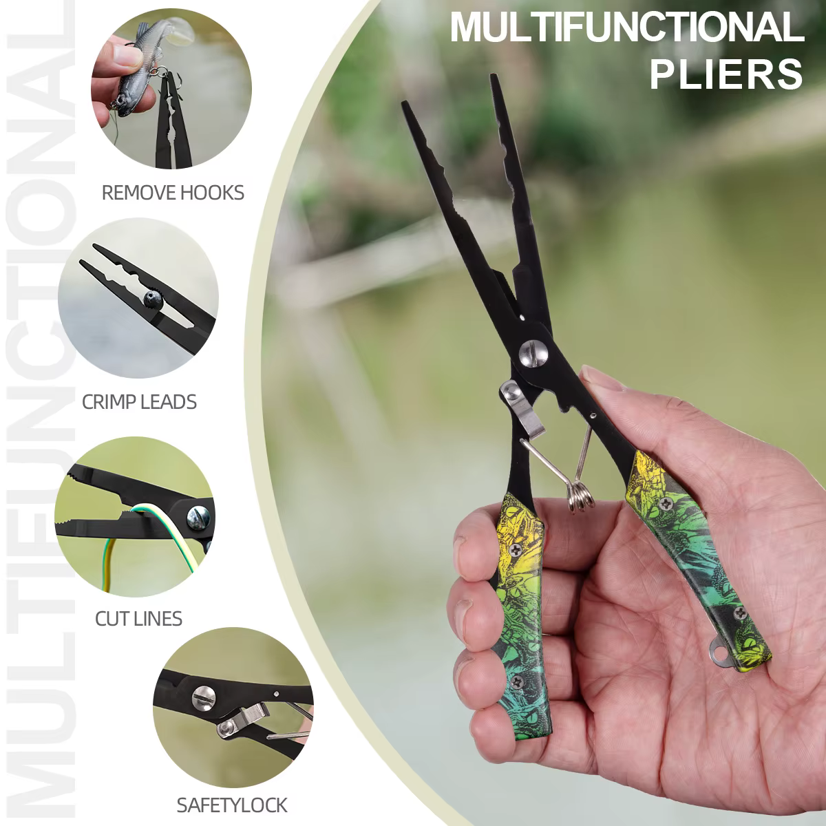 Multifunctional Fishing Accessories: Stainless Steel Fishing Pliers, Seawater-Resistant, Outdoor Fishing Tools, Men's Gifts — imagen 5