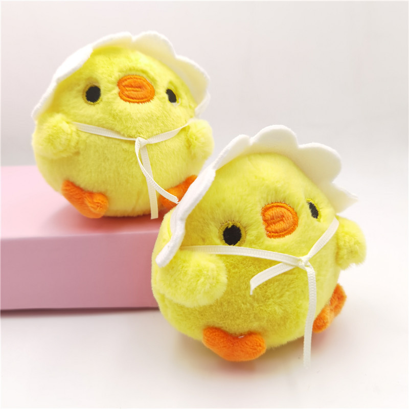 Cute Little Yellow Chicken Plush Toy Mini Bag Pendiente Clave — imagen 3