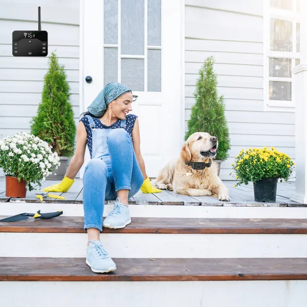Sistema de Contención Eléctrica Inalámbrico para Perros con Protección contra Agua - Collar de Entrenamiento Eléctrico con Choque para Cachorros y Perros Grandes, Pequeños y Medianos — imagen 4
