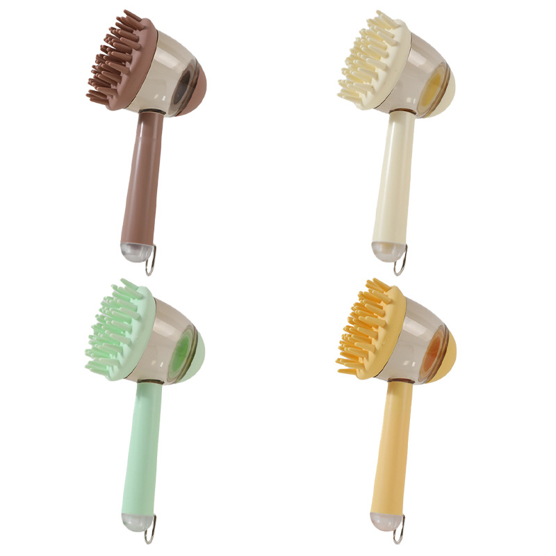 Cepillo de Baño para Mascotas 3 en 1 para Perros y Gatos, Cepillo de Masaje para Ducha, Peine para Depilar y Herramienta Espumante, Cepillo de Belleza Antiencrespamiento — imagen 6