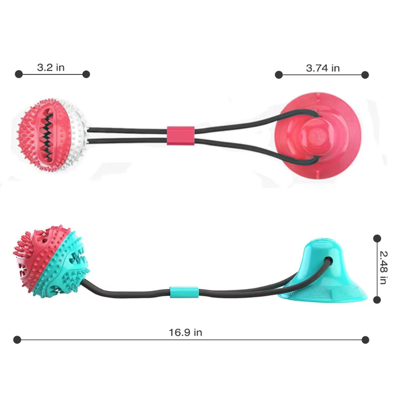 Juguetes para Perros de Alimento con Cepillo Dental en Silicona y Succion para Mordisqueo Interactivo — imagen 5