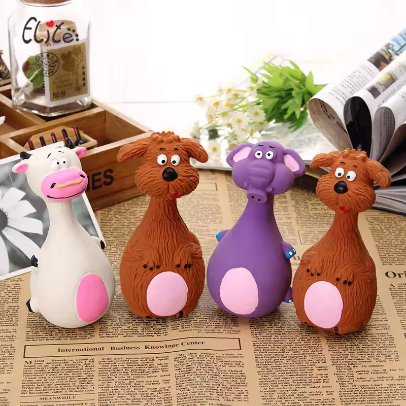 4 Piezas de Juguetes Masticables de Látex para Perros con Sonido, Juguetes Interactivos para Salud Dental, Suministros para la Dentición de Cachorros — imagen 6