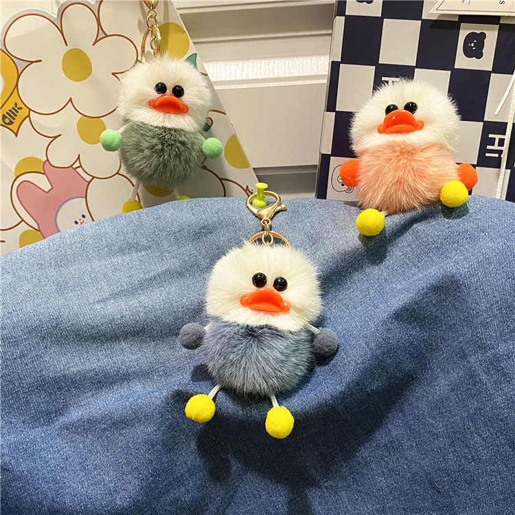 Ugly Cute Duck Key Chain Cute Plush Student Bag Pendant Cartoon Elf Car Key Chain Accessories — image 14