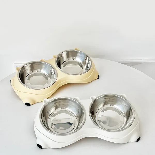 Macaron Rosa - Tazas de Aluminio Inoxidable Doble, 600ml Cada Una, Anti-Slip, Lavables en Lavavajillas para Pequeños-Medios Animales — imagen 2