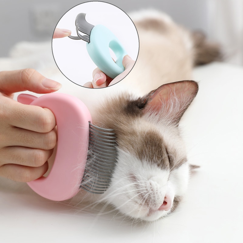 Elastic Soft Needle Comb Pet Hair Removal Massaging Shell Comb Cat Massage Brush Kitten Grooming Shedding Tools Bathing Supplies — image 2