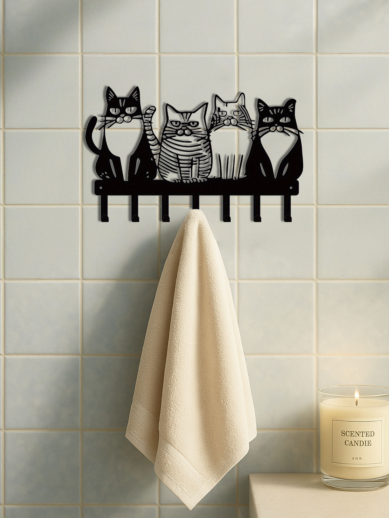Ganchos de Gato Adorables para Pared: Decoración Cutenita para Hogar con Fuertes Ganchos Metálicos — imagen 1